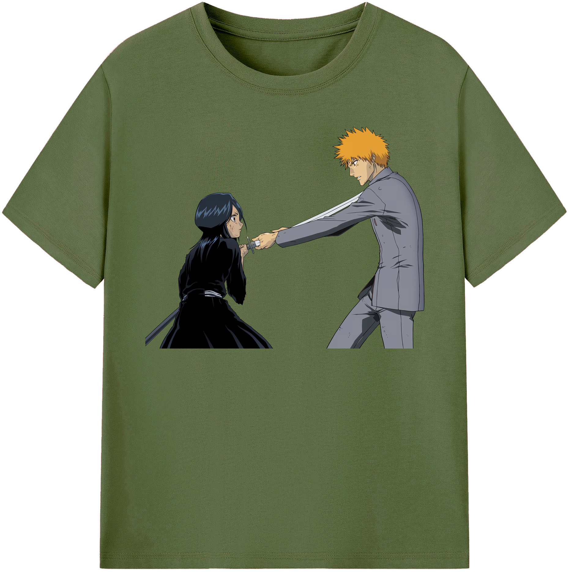 （画像用） ブリーチ 朽木ルキア BLEACH Kuchiki Rukia 綿100％半袖Tシャツ（フロントプリント）